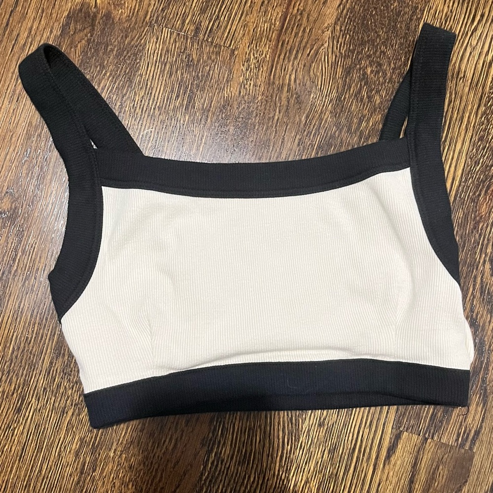 Cotton On Colorblock Crop Tank / Bralette Top Size S